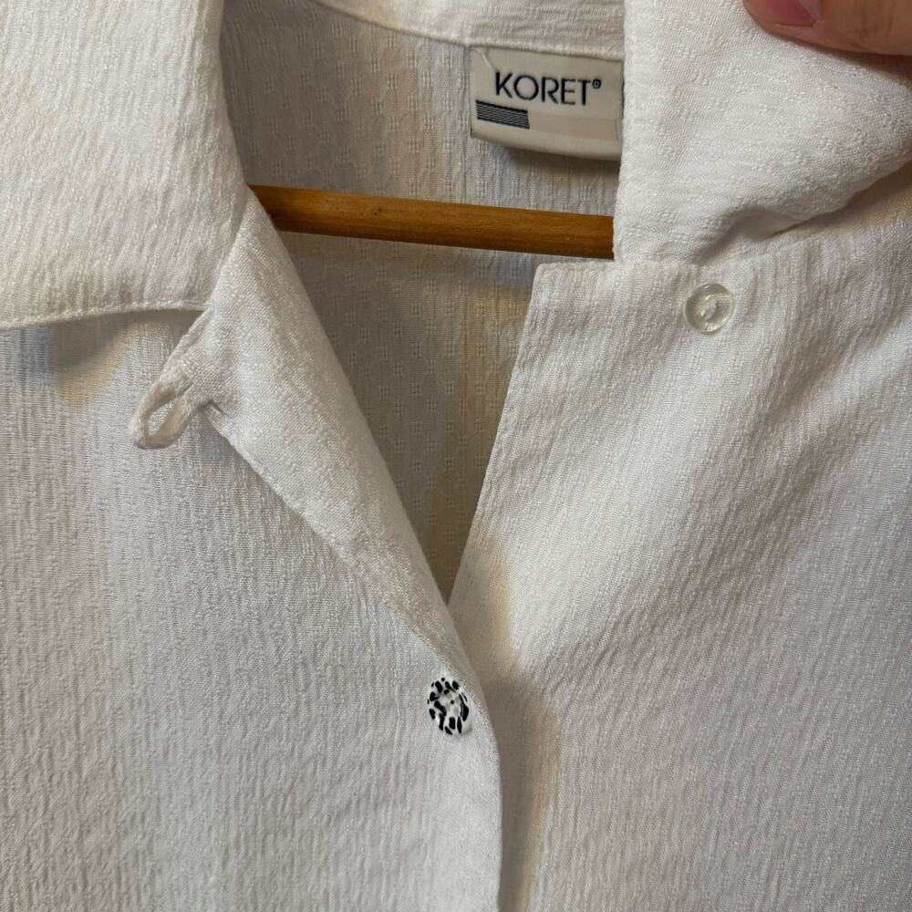 Vintage Rare KORET Embroidered Tropical Giraffe Boxy Top Women sz XL Art to Wear - Picture 8 of 11